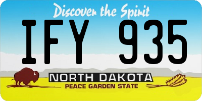 ND license plate IFY935