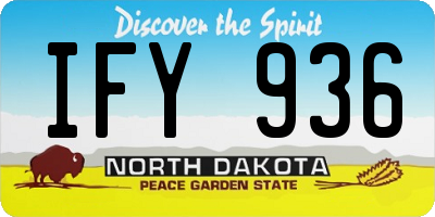 ND license plate IFY936
