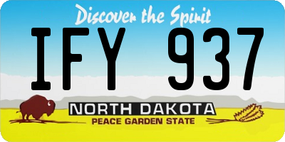 ND license plate IFY937
