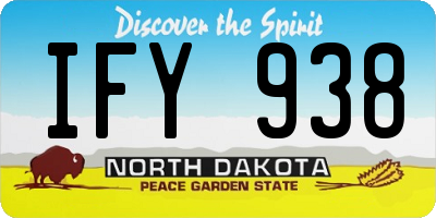 ND license plate IFY938