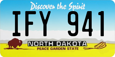 ND license plate IFY941