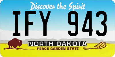 ND license plate IFY943