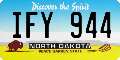 ND license plate IFY944