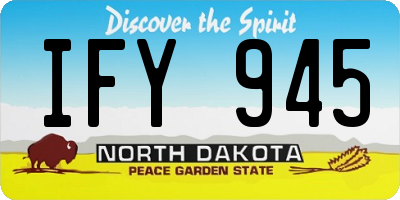 ND license plate IFY945