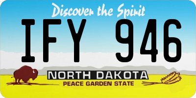 ND license plate IFY946