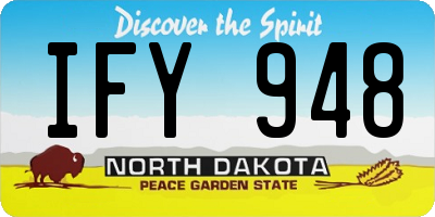 ND license plate IFY948