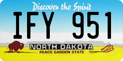 ND license plate IFY951
