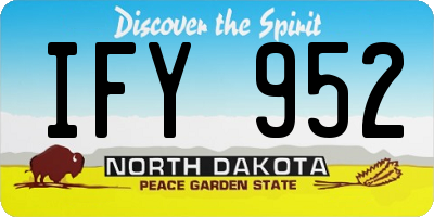 ND license plate IFY952