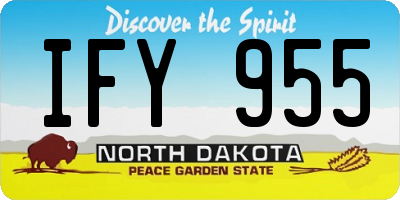 ND license plate IFY955