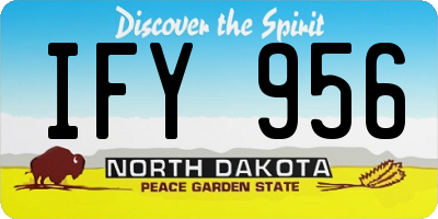 ND license plate IFY956