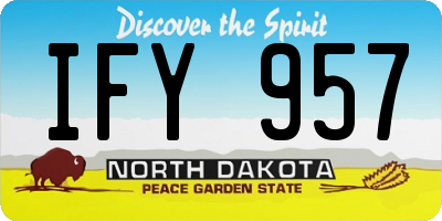 ND license plate IFY957