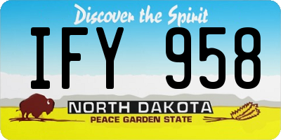ND license plate IFY958