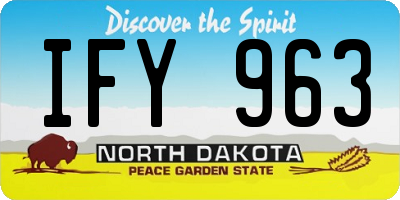 ND license plate IFY963