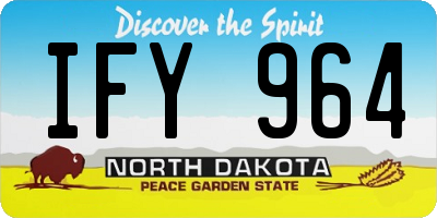ND license plate IFY964