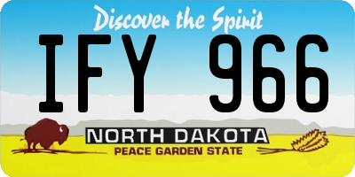 ND license plate IFY966