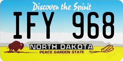ND license plate IFY968