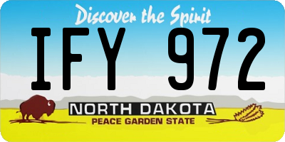 ND license plate IFY972