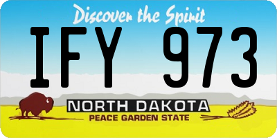 ND license plate IFY973