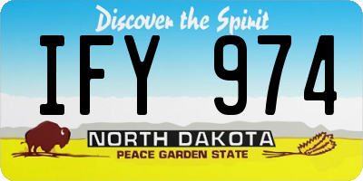 ND license plate IFY974