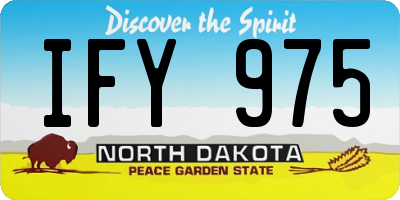 ND license plate IFY975