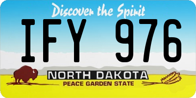ND license plate IFY976