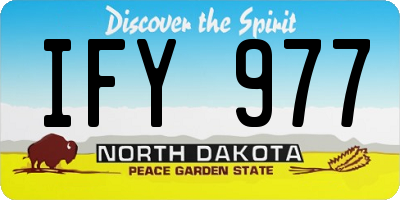 ND license plate IFY977