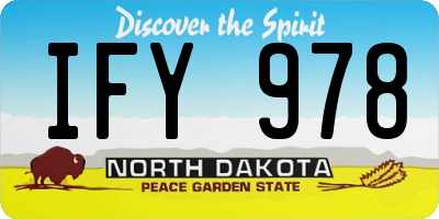 ND license plate IFY978