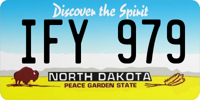 ND license plate IFY979