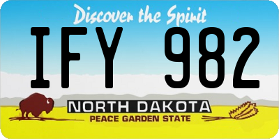 ND license plate IFY982