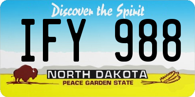 ND license plate IFY988
