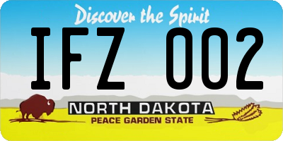 ND license plate IFZ002