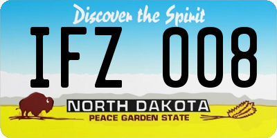 ND license plate IFZ008