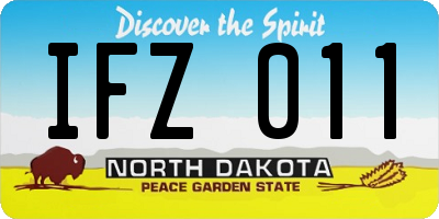 ND license plate IFZ011