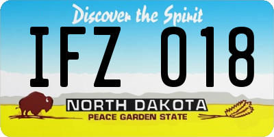 ND license plate IFZ018