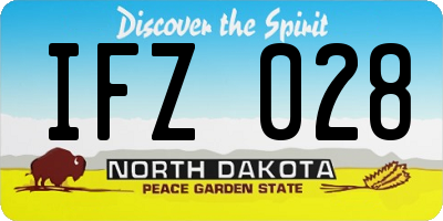 ND license plate IFZ028