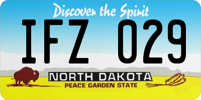 ND license plate IFZ029