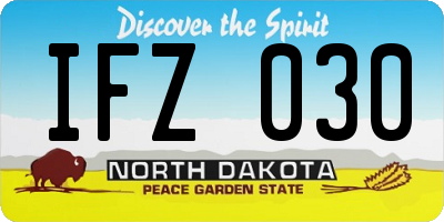 ND license plate IFZ030