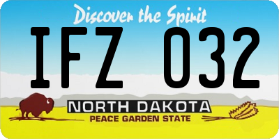 ND license plate IFZ032