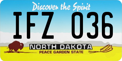 ND license plate IFZ036