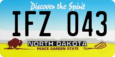 ND license plate IFZ043