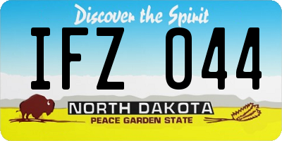 ND license plate IFZ044