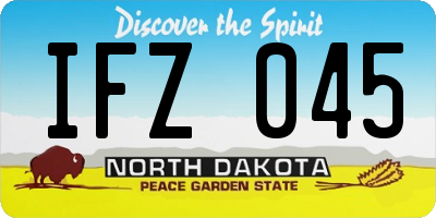 ND license plate IFZ045