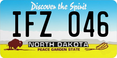 ND license plate IFZ046