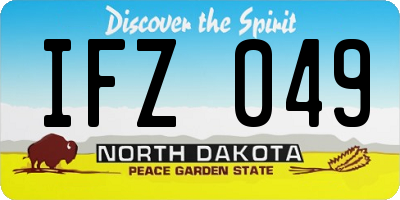ND license plate IFZ049