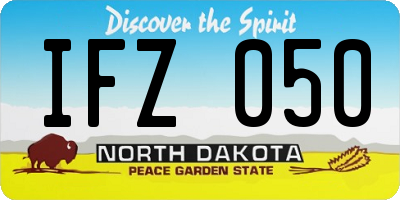 ND license plate IFZ050