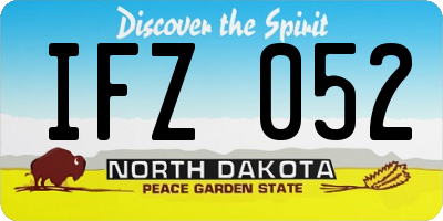 ND license plate IFZ052