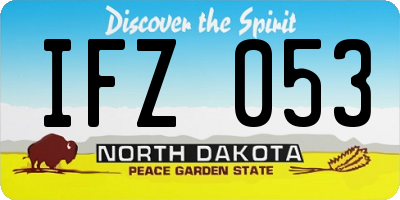 ND license plate IFZ053