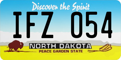 ND license plate IFZ054