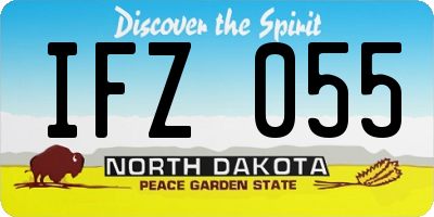 ND license plate IFZ055
