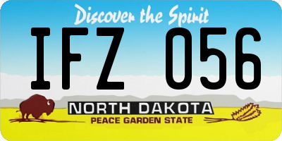 ND license plate IFZ056